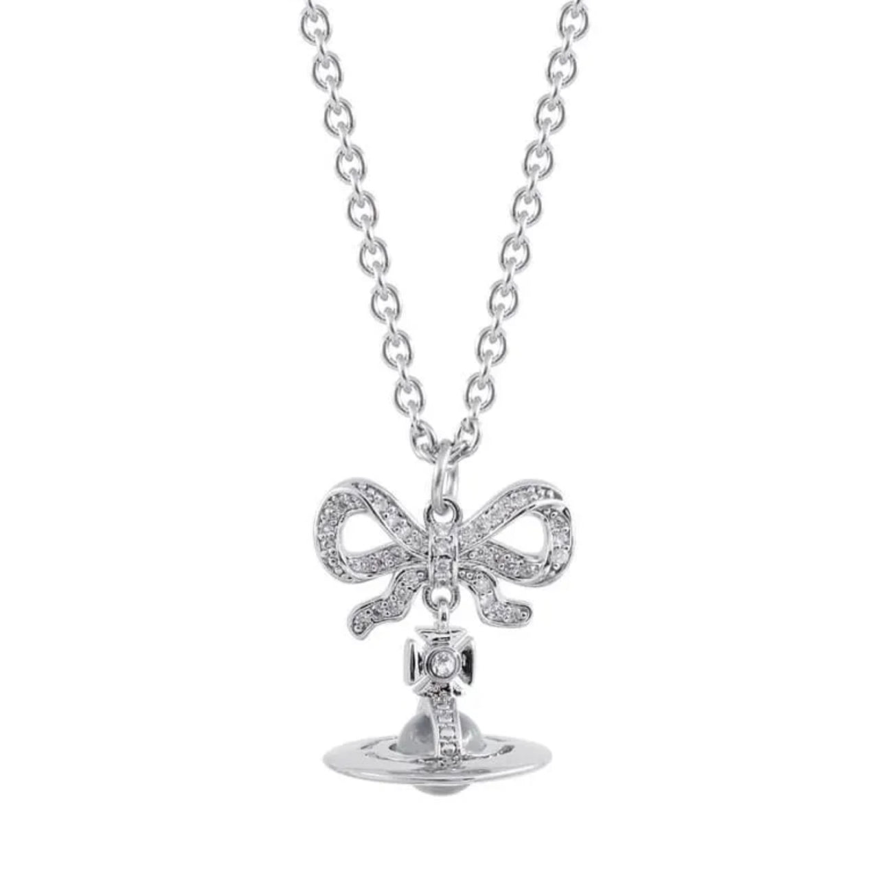 OCTAVIE Bow Diamond Necklace (with box)