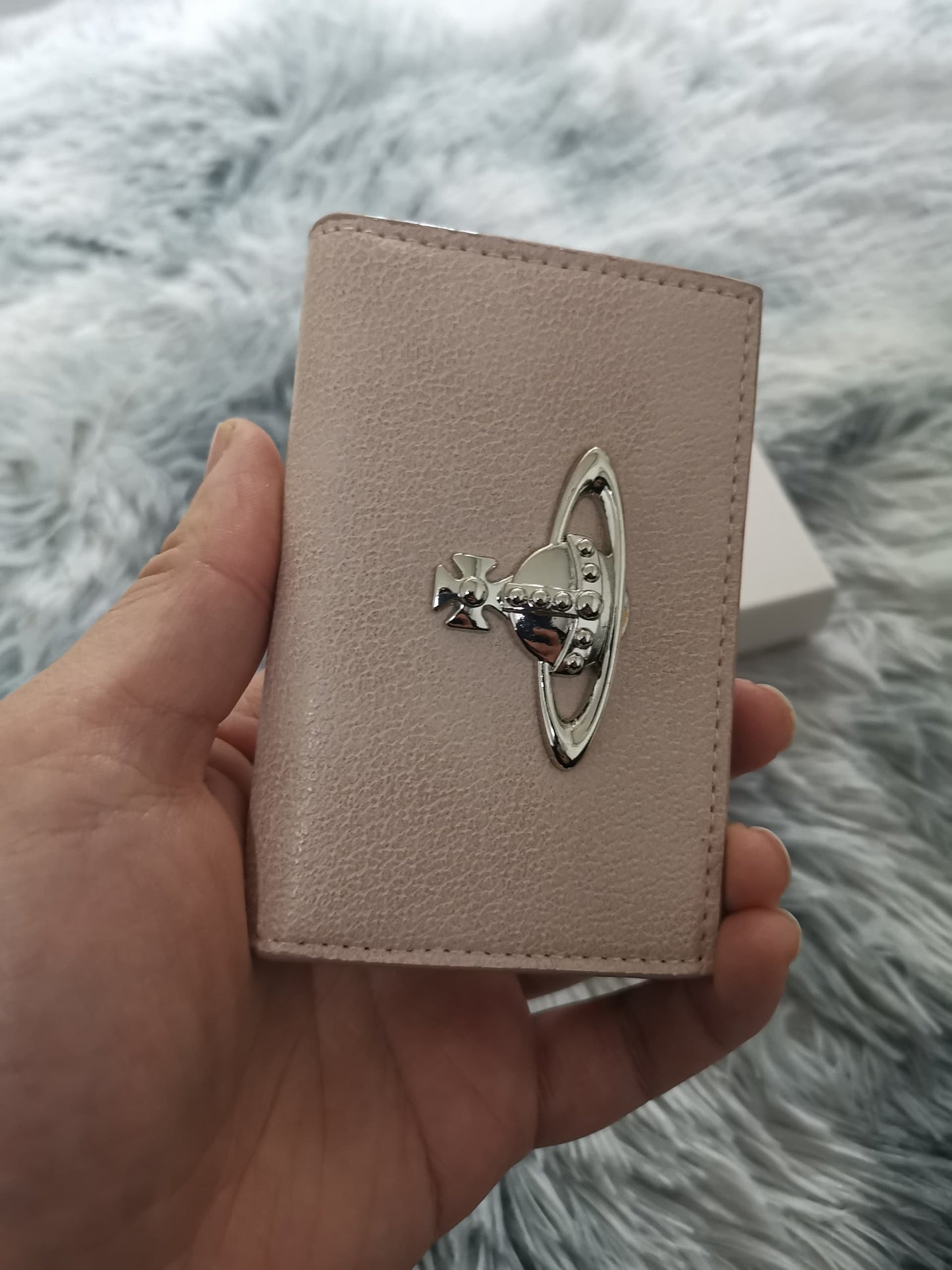 Pink leather wallet