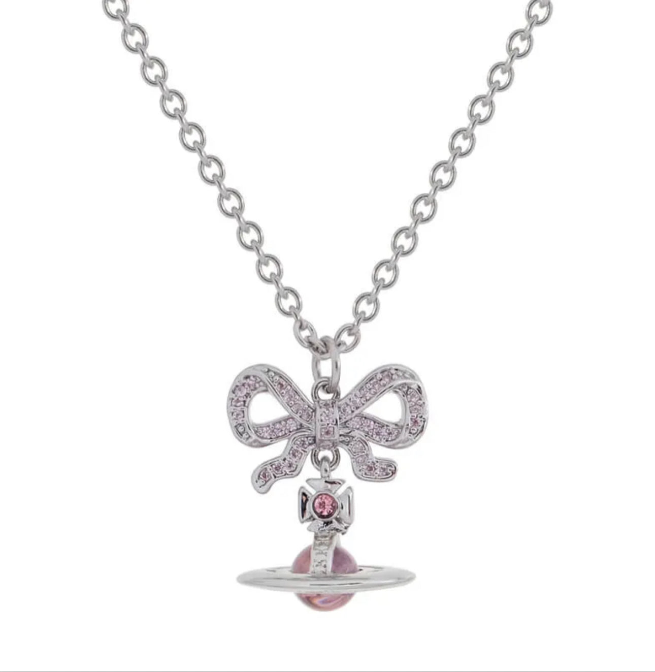 OCTAVIE Bow Diamond Necklace (with box)