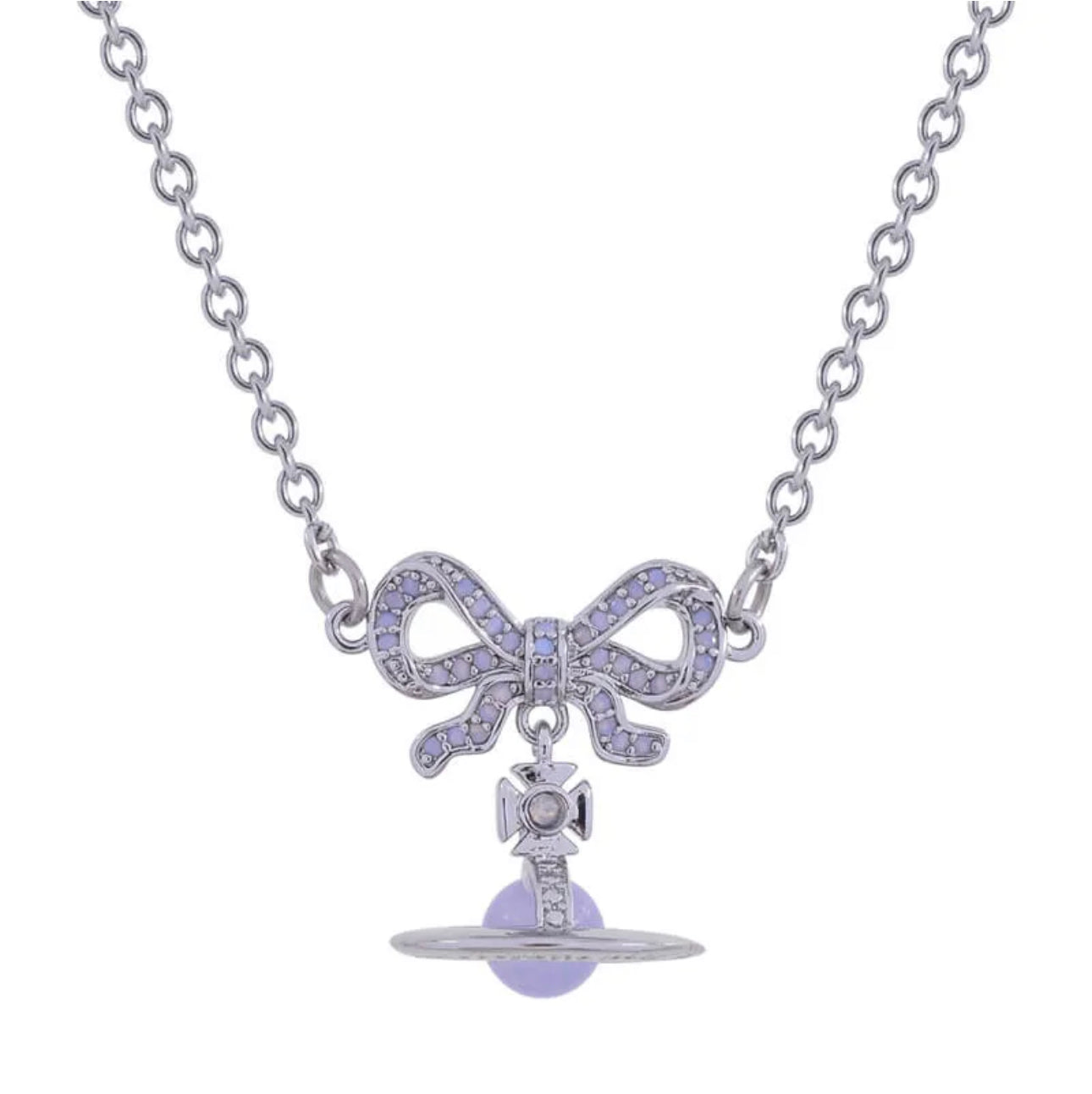 OCTAVIE Bow Diamond Necklace (with box)