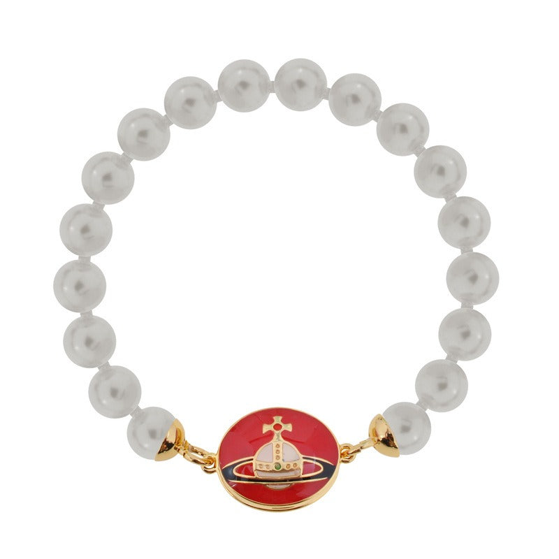 Enamel Pearl Bracelet (with box)