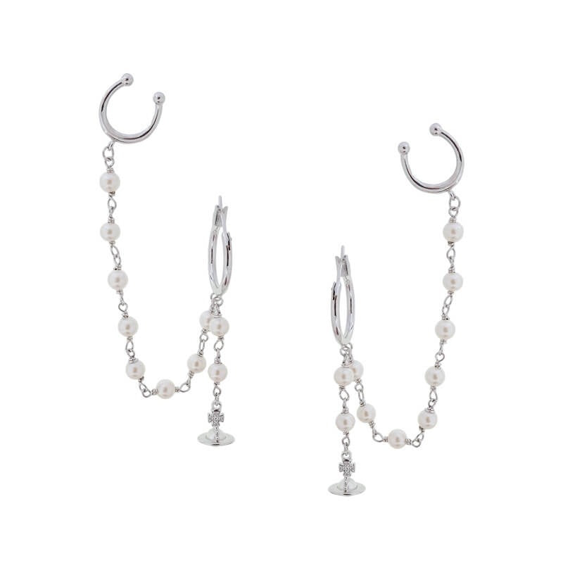 SAMARA Pearl Saturn Earrings (with box)