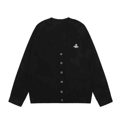Minimal Crest Knit Cardigan