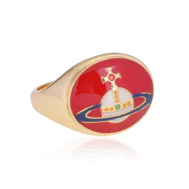 Enamel Saturn Ring (with box)