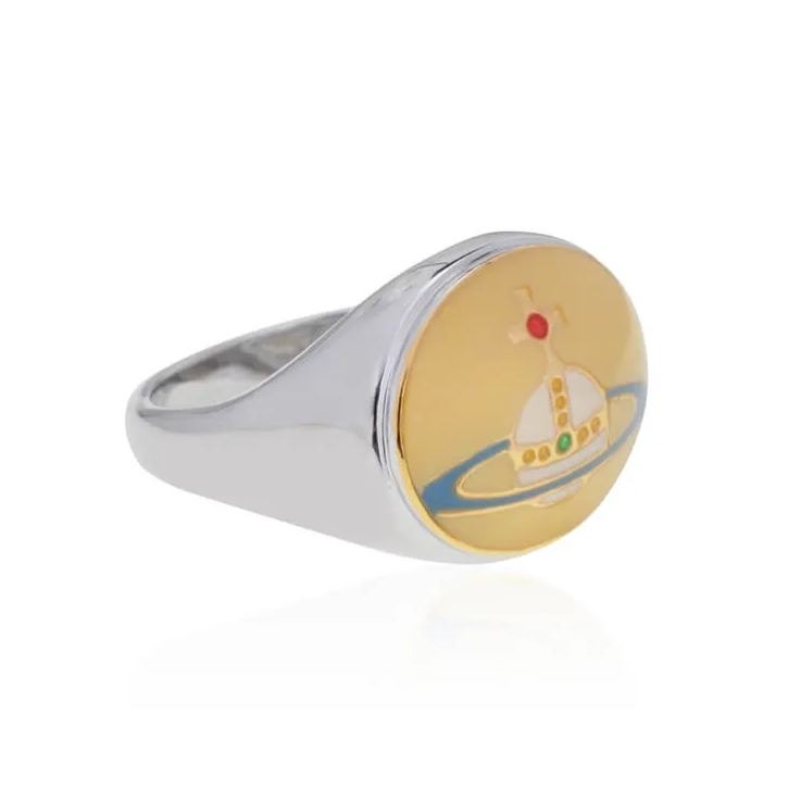 Enamel Saturn Ring (with box)