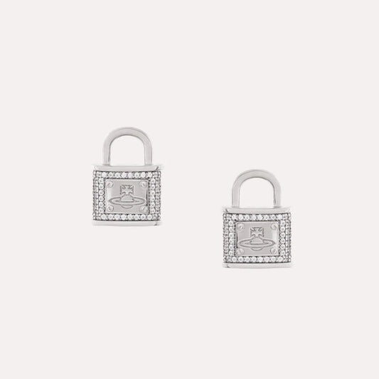 Lock Orb Stud Earrings